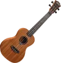 LAG Ukelele Tiki Uku Concert Slim Arch Back - Sapelli, Fond et Éclisses Sapelli, Table Sapelli Massif, Dos Courbé et Fin, Naturel