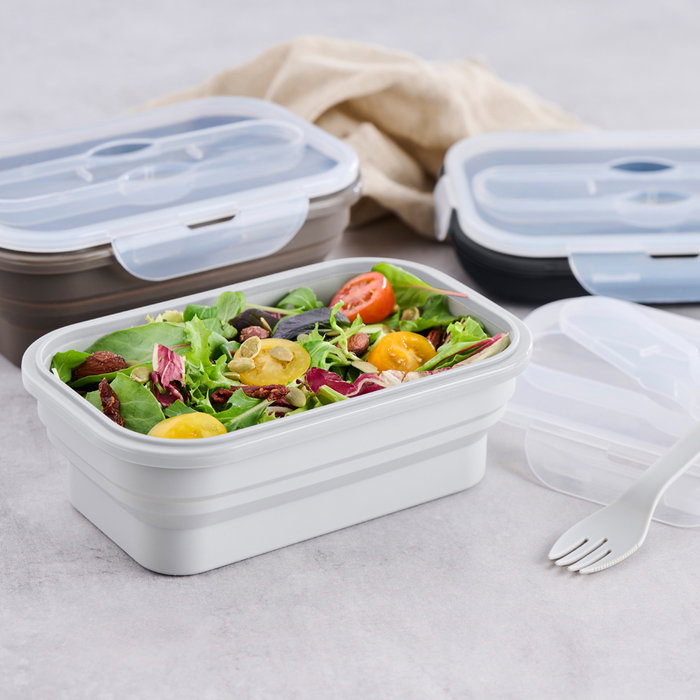 Day Fiambrera pliable en silicone avec couvert Day Fiambrera pliable en silicone avec couvert