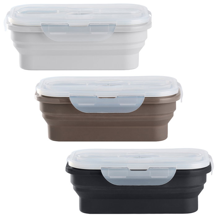 Day Fiambrera pliable en silicone avec couvert Day Fiambrera pliable en silicone avec couvert