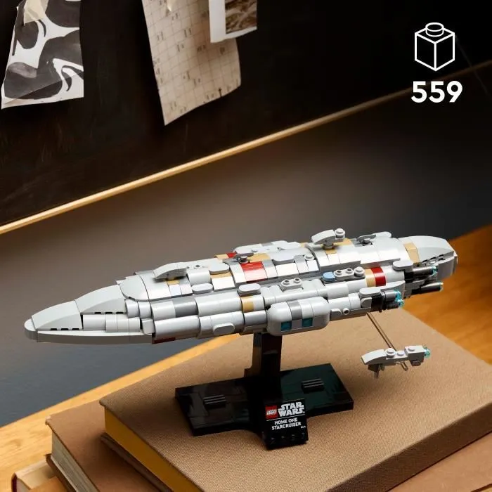 Lego 75405 Star Wars Le Retour du Jedi - Maquette pour adulte Home One Starcruiser, 559 pièces avec présentoir, Construction avec appli LEGO Builder