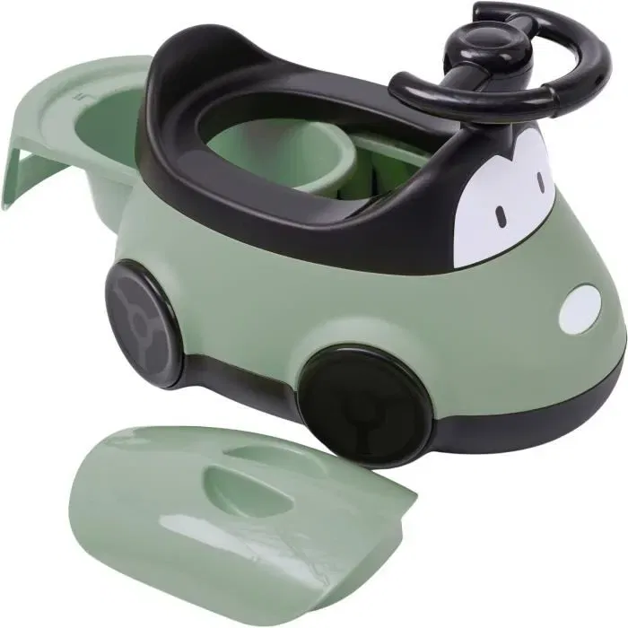 Thermobaby - Pot d'apprentissage Ludique Voiture avec Cuvette Amovible - Couvercle Anti-odeurs - Ergonomique pour Enfant