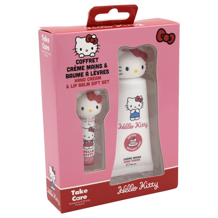TAKE CARE - Crème pour les Mains et Baume à Lèvres Hello Kitty - Coffret Cadeau TAKE CARE - Crème pour les Mains et Baume à Lèvres Hello Kitty - Coffret Cadeau