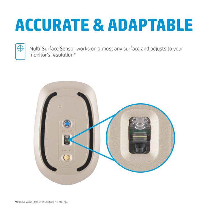 HP 410 Souris Bluetooth ultra-plate Argent - Compatible Chromebook, capteur multisurface, autonomie 12 mois