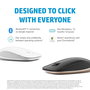 HP 410 Souris Bluetooth ultra-plate Argent - Compatible Chromebook, capteur multisurface, autonomie 12 mois