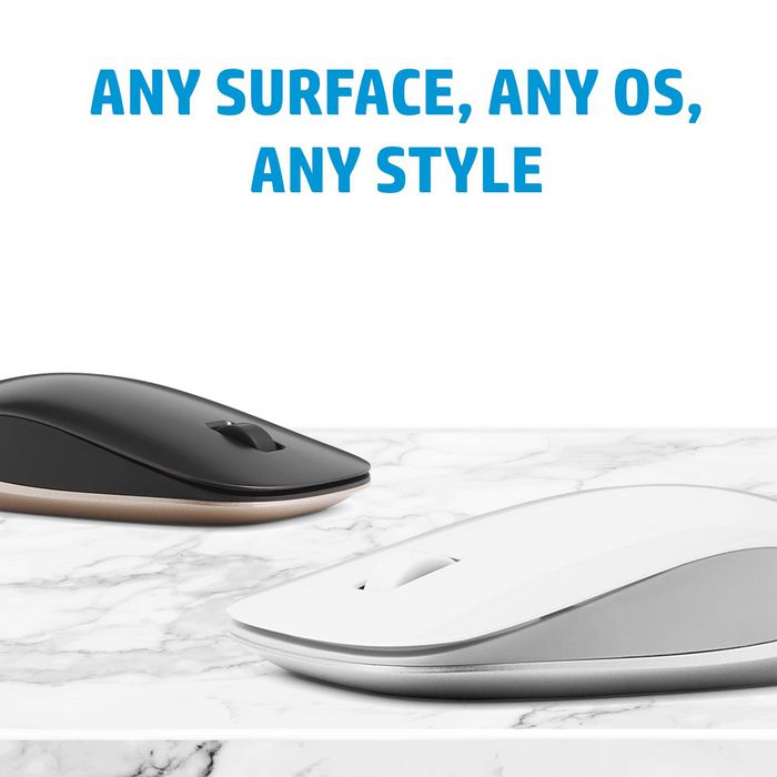 HP 410 Souris Bluetooth ultra-plate Argent - Compatible Chromebook, capteur multisurface, autonomie 12 mois