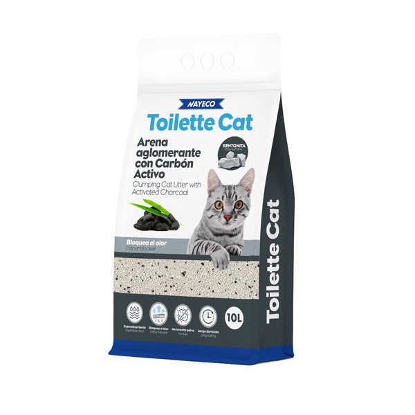 Nayeco Litière Chat Bentonite Agglomérante au Charbon Actif 10L Nayeco Litière Chat Bentonite Agglomérante au Charbon Actif 10L