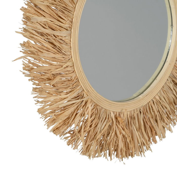 BigBuy Home Miroir mural Naturel 55 x 1,5 x 55 cm