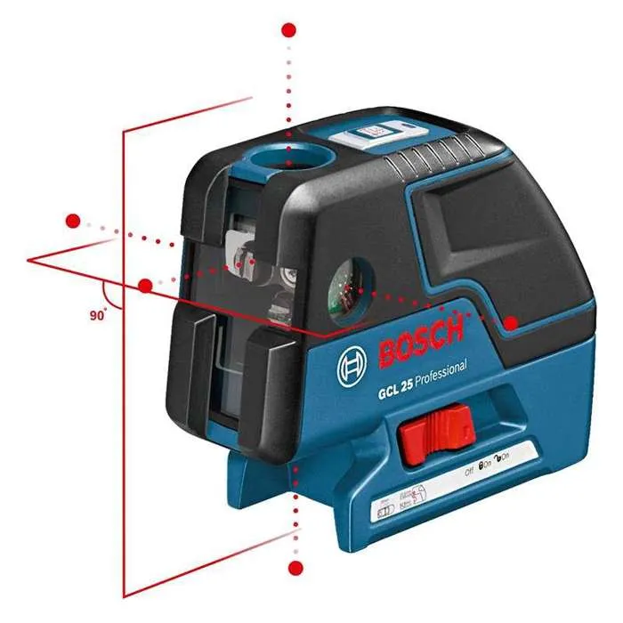 Bosch Laser points GCL 25 Professional + trépied BS150 - 0601066B01 - Niveleur laser 3 points pour mise à niveau et report longue distance