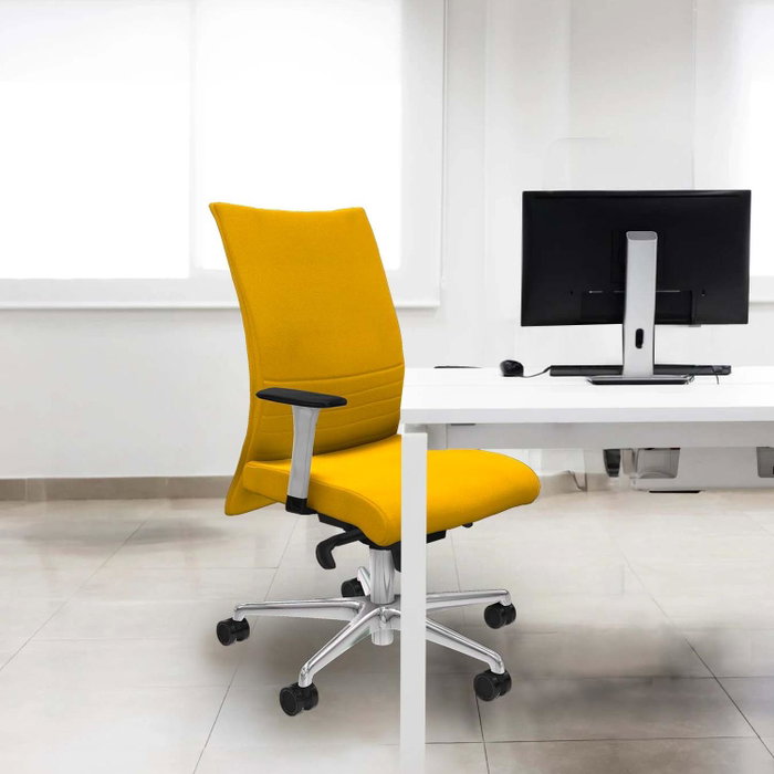Piqueras Y Crespo Albacete Confidente - Chaise de bureau orange foncé avec mécanisme synchrone
