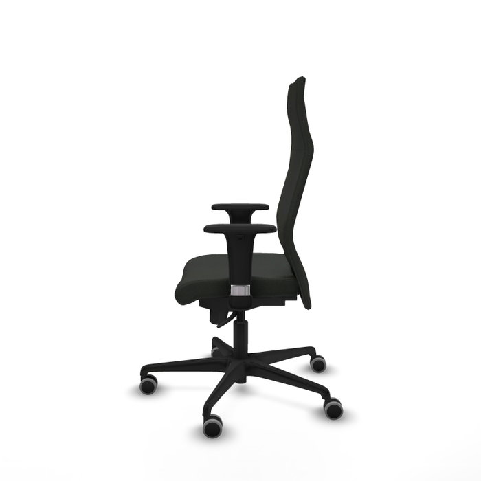Piqueras Y Crespo Sillón Albacete Noir avec mécanisme Synchrone et Accoudoirs 1D