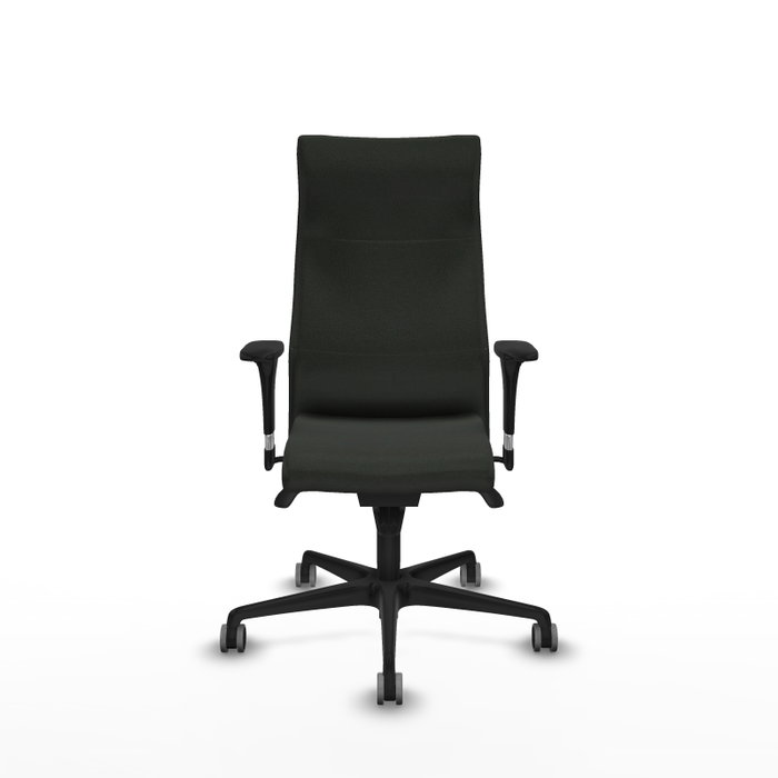 Piqueras Y Crespo Sillón Albacete Noir avec mécanisme Synchrone et Accoudoirs 1D