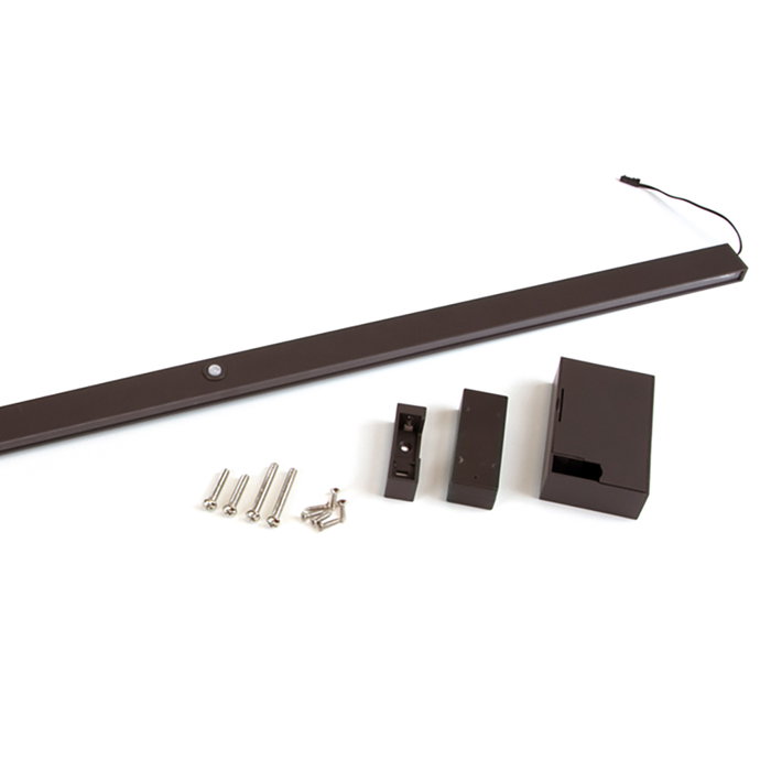Emuca barre de penderie pour armoire Castor avec lumière LED, batterie amovible et détecteur de mouvement, 708, Peint en moka Emuca barre de penderie pour armoire Castor avec lumière LED, batterie amovible et détecteur de mouvement, 708, Peint en moka