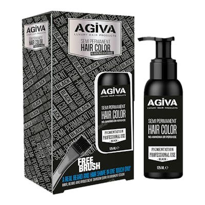 Agiva Coloration Semi-Permanente pour Barbe Noir 125ml