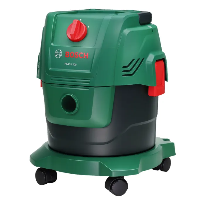 Aspirateur traîneau Bosch PAS 15-200 - 1200W, Puissance d'aspiration 200 mbar - 30 l/s, Réservoir 15 L - Aspirateur sec et humide avec fonction soufflerie