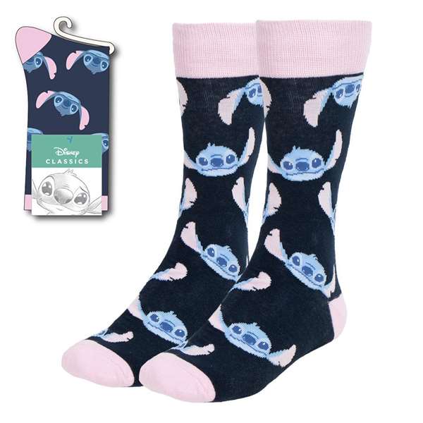 Cerdá Chaussettes Stitch T3643 - Personnage Disney, Taille 36-43, Âge minimum recommandé : 3 ans