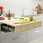 Emuca Coulisses pour table extensible et relevable Oplà Top, Aluminium, Acier inox anodisé
