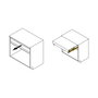 Emuca Coulisses pour table extensible et relevable Oplà Top, Aluminium, Acier inox anodisé