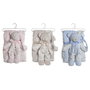 Coffret Bébé Home ESPRIT Bleu Beige Rose Polyester (3 Unités)