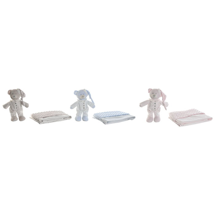 Coffret Bébé Home ESPRIT Bleu Beige Rose Polyester (3 Unités) Coffret Bébé Home ESPRIT Bleu Beige Rose Polyester (3 Unités)