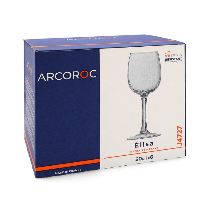 Arcoroc Verre à Eau Elisa 30 cL - Lot de 6 - Verre Trempé Résistant