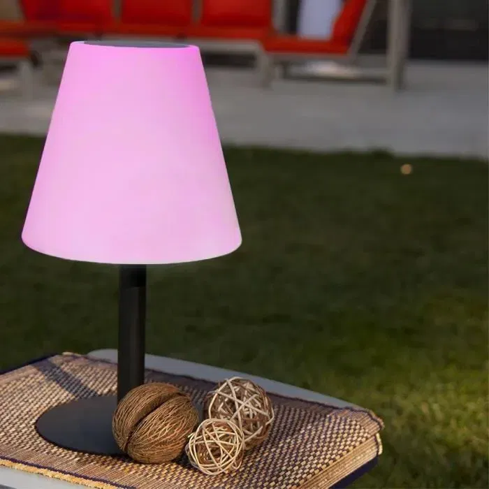 Lumisky STANDY MINI SOLAR RGB - Lampe de table solaire et rechargeable - LED multicolore et dimmable - Hauteur 36 cm