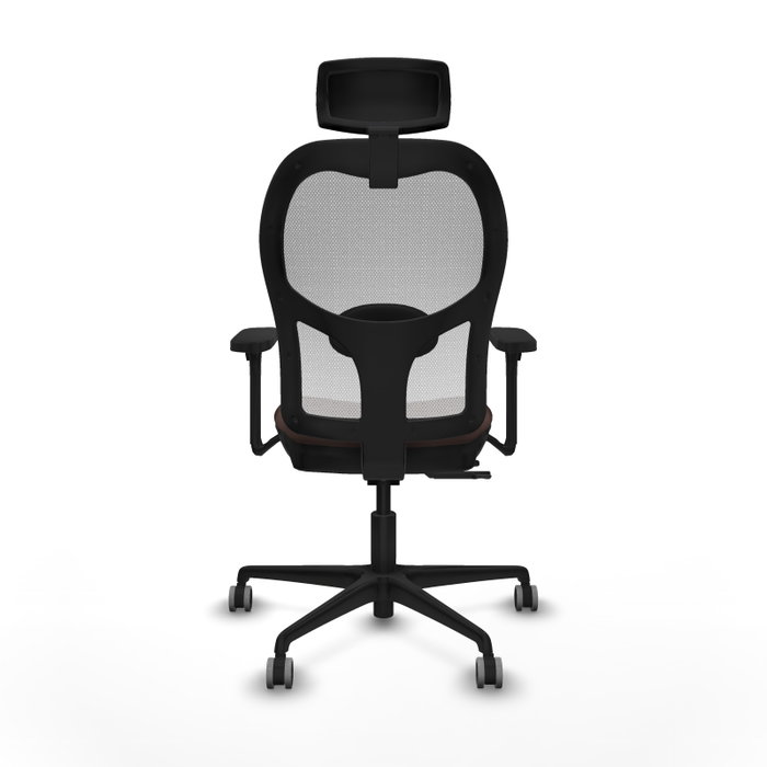 Piqueras y Crespo Chaise de Bureau Jorquera Brun foncé et Blanc Piqueras y Crespo Chaise de Bureau Jorquera Brun foncé et Blanc