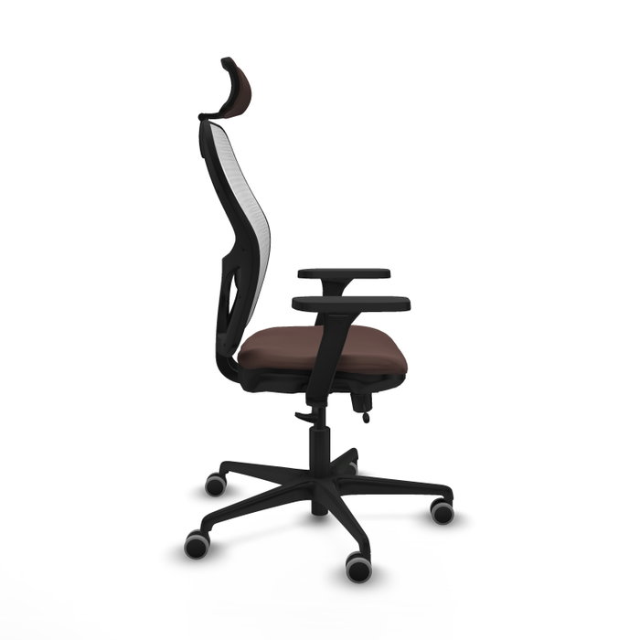 Piqueras y Crespo Chaise de Bureau Jorquera Brun foncé et Blanc Piqueras y Crespo Chaise de Bureau Jorquera Brun foncé et Blanc