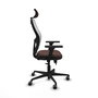 Piqueras y Crespo Chaise de Bureau Jorquera Brun foncé et Blanc