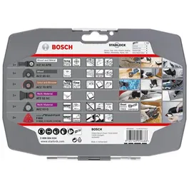 Bosch Professional Coffret Starlock Renovation 2608664624 - 4+1 Lames pour Bois, Peinture, Plastique, Mortier, Carrelage - Incl. 6 Feuilles Abrasives