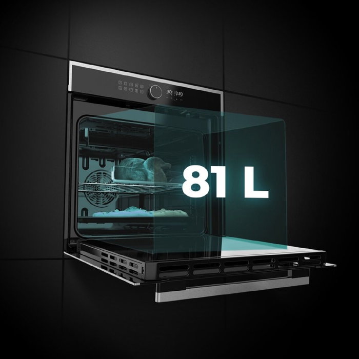 Cecotec Four encastrable Bolero Hexa AF316000 Edge A 81L 3400W AirFryer Vapeur Noir