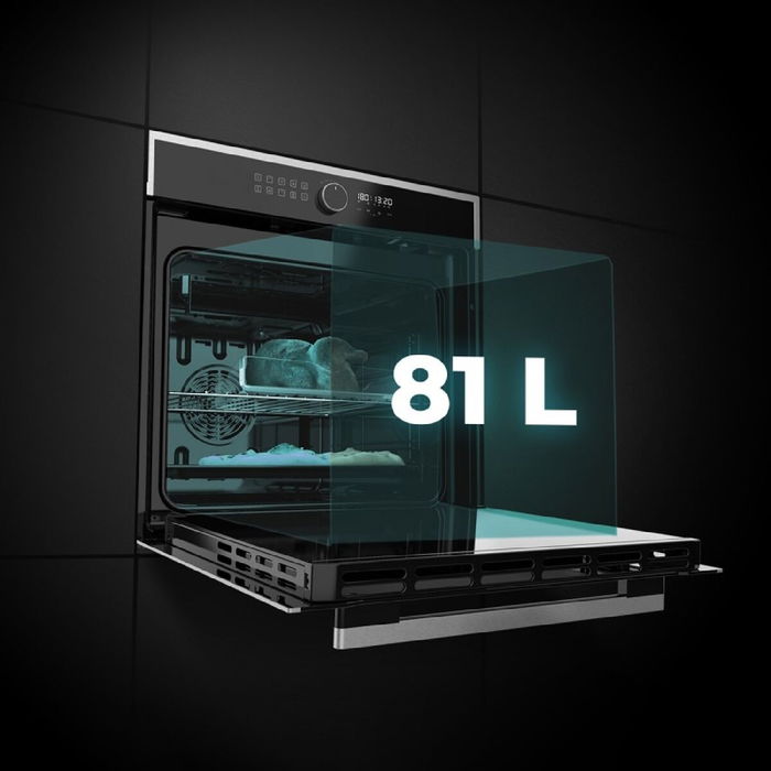 Cecotec Four encastrable Bolero Hexa AF316000 Edge A 81L 3400W AirFryer Vapeur Noir