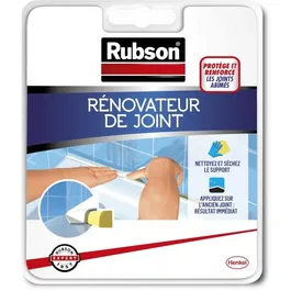Rubson Renov'Joint - Rouleau pour renforcer et protéger les joints de salle de bain et cuisine - Adhésif prêt à l'emploi, résiste à l'eau et aux moisissures - 38 mm x 3,35 m