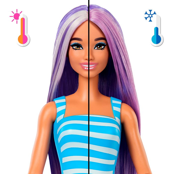 Barbie Pop Reveal Série Sucré Sorbet Lilas - Poupée avec Accessoires et Sable Modelable