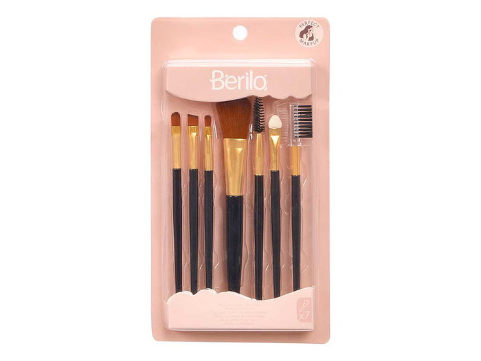 BERILO Set de 7 pinceaux de maquillage Noir-Or BERILO Set de 7 pinceaux de maquillage Noir-Or