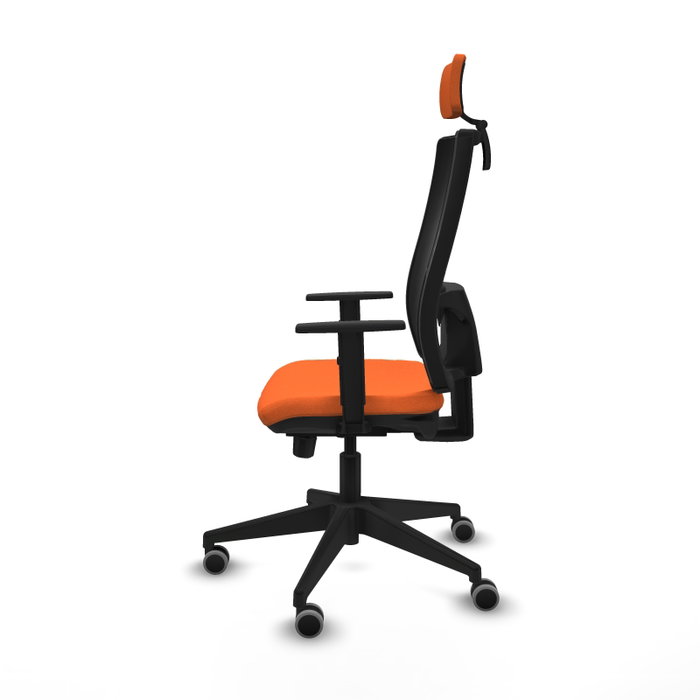 Piqueras y Crespo Chaise de Bureau Horna Orange et Noir