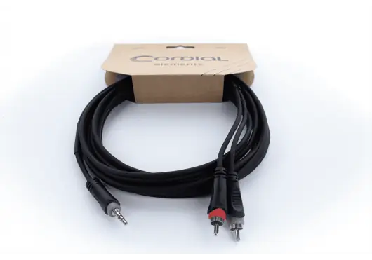 CORDIAL Câble Y mini-jack stéréo vers 2 RCA 1,5 m CORDIAL Câble Y mini-jack stéréo vers 2 RCA 1,5 m