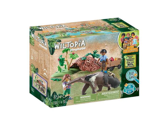 Playmobil Wiltopia Fourmiliers et soin des animaux, 39 pièces