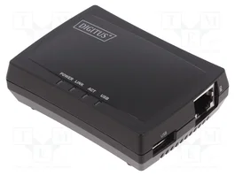 DIGITUS DN-13020 Serveur d'imprimante avec socle RJ45 et USB A