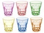 Vivalto Verre 300 ml 6 Couleurs Assorties 8.6x9.5x8.6 cm Lavable au Lave-vaisselle (Set de 24)