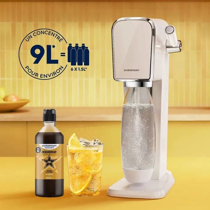 SodaStream Concentré Rockstar Original - Jus pour Machine à Eau Pétillante et Soda - Lot de 6 x 440 ml (jusqu'à 9 L de boisson)