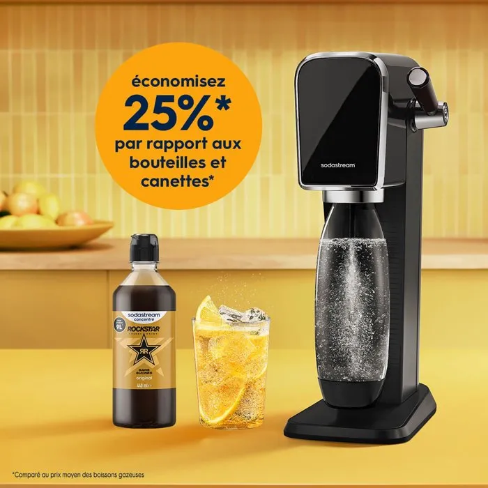 SodaStream Concentré Rockstar Original - Jus pour Machine à Eau Pétillante et Soda - Lot de 6 x 440 ml (jusqu'à 9 L de boisson)