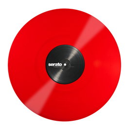 SERATO Standard Colors Single Red – Vinyle de contrôle pour Serato DJ – Disque vinyle rouge (unité)