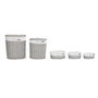 Lot de paniers DKD Home Decor Blanc Gris osier 51 x 37 x 56 cm 52 x 38 x 57 cm 5 Pièces