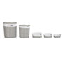 Lot de paniers DKD Home Decor Blanc Gris osier 51 x 37 x 56 cm 52 x 38 x 57 cm 5 Pièces