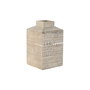 Vase Home ESPRIT Blanc Naturel Bois de manguier Colonial 18 x 18 x 30,5 cm