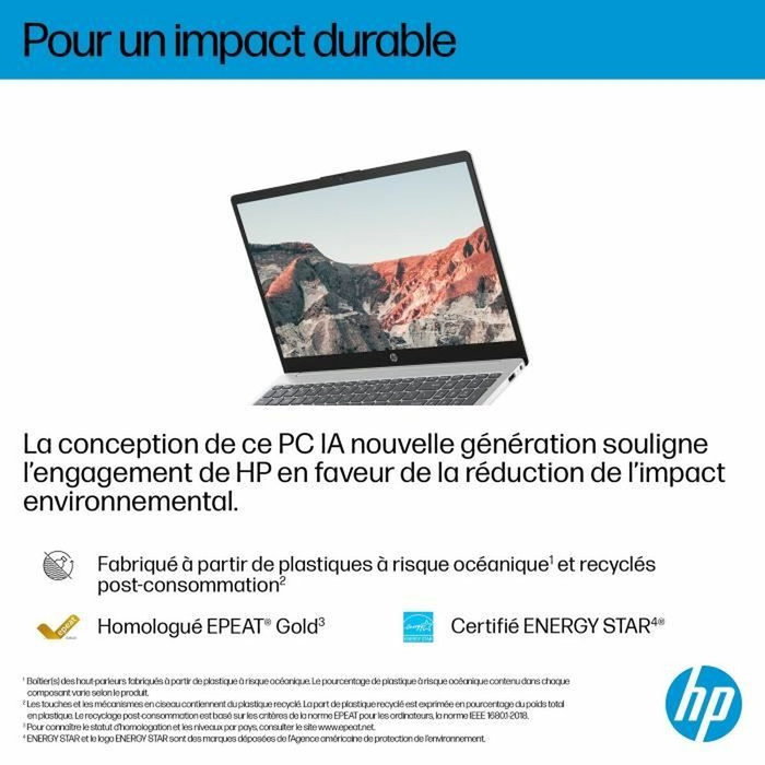HP Omnibook 3 15-fn0018nf Argent glacier