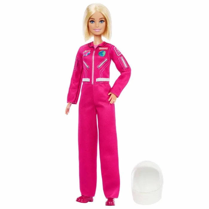 Mattel Barbie Poupée Astronaute JKF77 - Tenue Spatiale Rose Amovible - Jeu Fille à Partir de 3 Ans