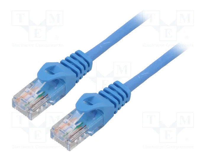 LANBERG Cordon de raccordement Cat 5e bleu 0,5m RJ45 LANBERG Cordon de raccordement Cat 5e bleu 0,5m RJ45