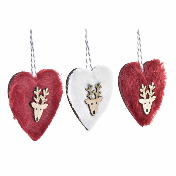 Ensemble Décorations de Noël DKD Home Decor Polyester (21 x 8 x 1 cm) (8 cm) (2 Unités)