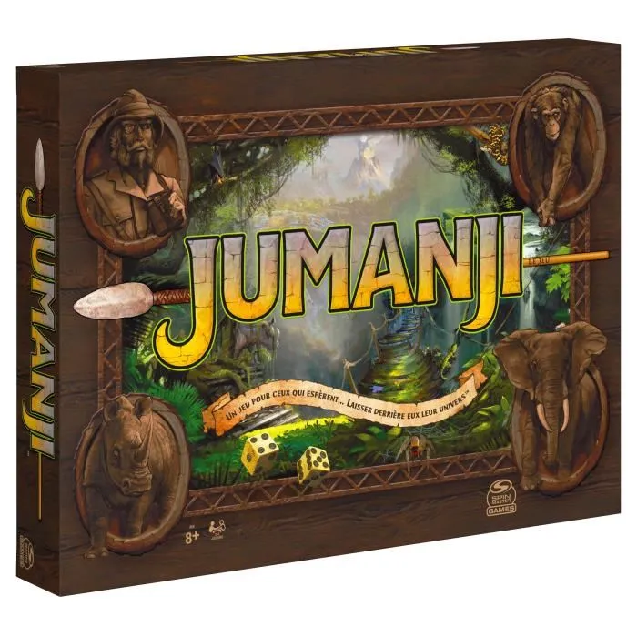 Spin Master Jumanji Le Jeu - Édition Rétro - Jeu de Plateau Familial et Adulte - Revisitez les Aventures du Film de 1995 Spin Master Jumanji Le Jeu - Édition Rétro - Jeu de Plateau Familial et Adulte - Revisitez les Aventures du Film de 1995